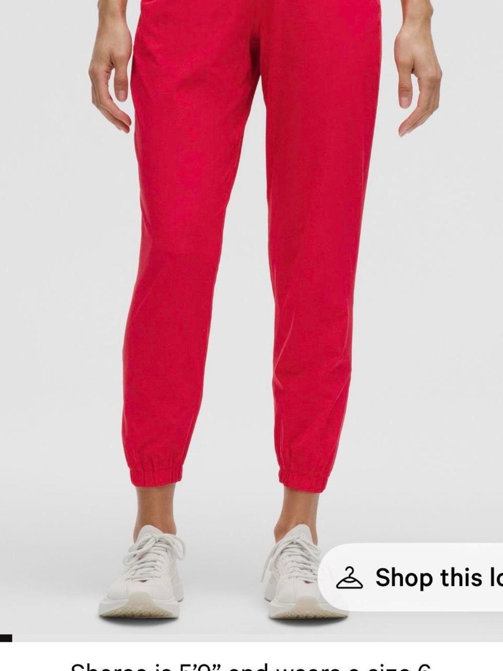 Lululemon Adapted State High-Rise Joggers *Short Red Glow Size 10